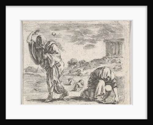 Deucalion and Pyrrha, from 'Game of Mythology', 1644 by Stefano della Bella