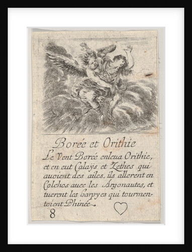 Boreas and Orithyia, from 'Game of Mythology', 1644 by Stefano della Bella