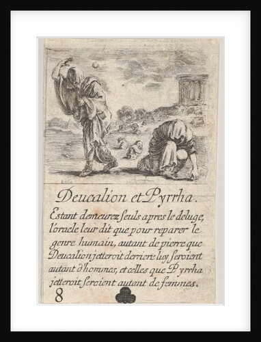 Deucalion and Pyrrha, from 'Game of Mythology', 1644 by Stefano della Bella
