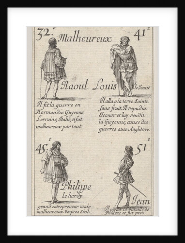 Raoul … / Louis le Jeune…, from 'Game of the Kings of France', 1644 by Stefano della Bella