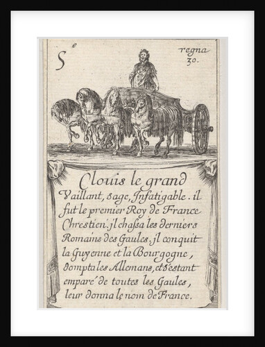 Clovis le grand / Vaillant, sage…, from 'Game of the Kings of France by Stefano della Bella