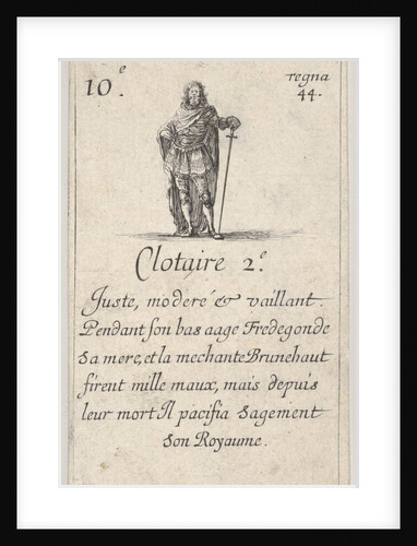 Clotaire 2.-e / Juste, moderé…, from 'Game of the Kings of France by Stefano della Bella