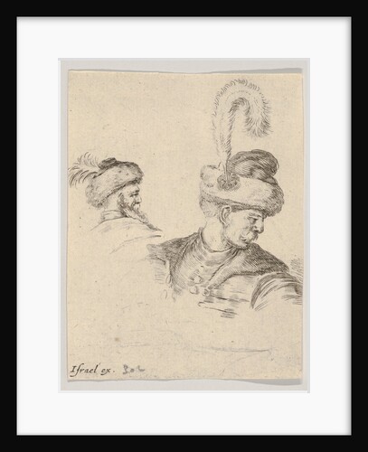 Plate 11: a Polish bust in profile, turned to the right, another Polish head seen from…, ca. 1649 by Stefano della Bella
