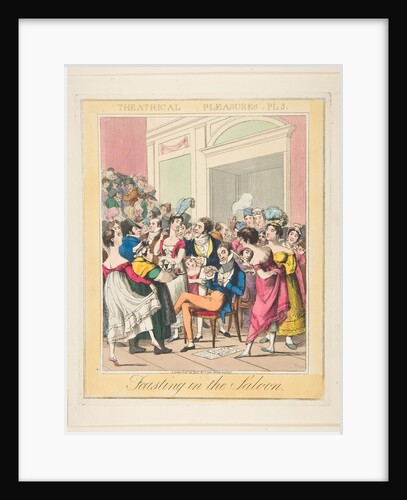 Theatrical Pleasures, Plate 5: Feasting in the Saloon, ca. 1835 by Theodore Lane