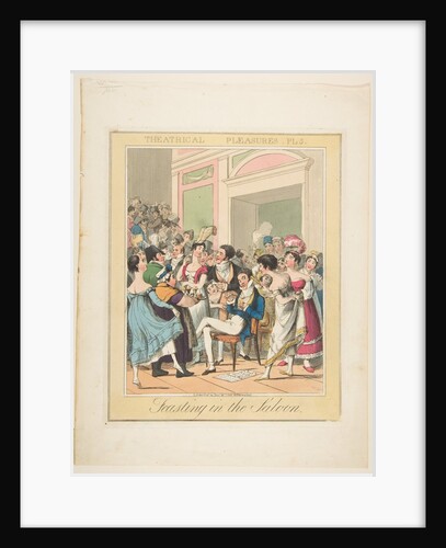 Theatrical Pleasures, Plate 5: Feasting in the Saloon, ca. 1835 by Theodore Lane