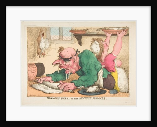 Dinners Drest in the Neatest Manner, October 1811 by Thomas Rowlandson