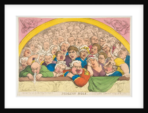 Pidgeon Hole. A Convent Garden Contrivance to Coop up the Gods, February 20, 1811 by Thomas Rowlandson