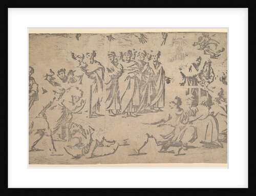 The death of Ananias surrounded by Apostles, 1518 by Ugo da Carpi