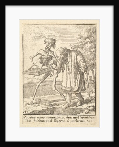 Old man, from the Dance of Death, 1651 by Wenceslaus Hollar