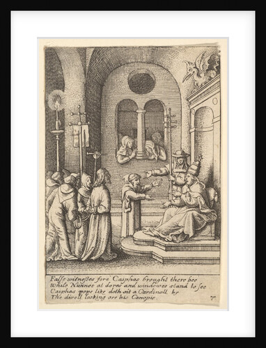 Jesus again before Caiaphas, 1625-77 by Wenceslaus Hollar
