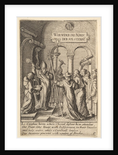 Jesus before Caiaphas, 1625-77 by Wenceslaus Hollar