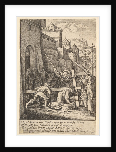 Carrying the cross, 1625-77 by Wenceslaus Hollar