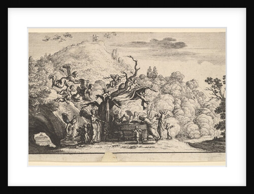 Jesus served by angels, 1652 by Wenceslaus Hollar