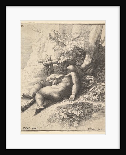 Infant Hercules asleep, 1625-77 by Wenceslaus Hollar