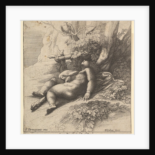 Infant Hercules asleep, 1625-77 by Wenceslaus Hollar