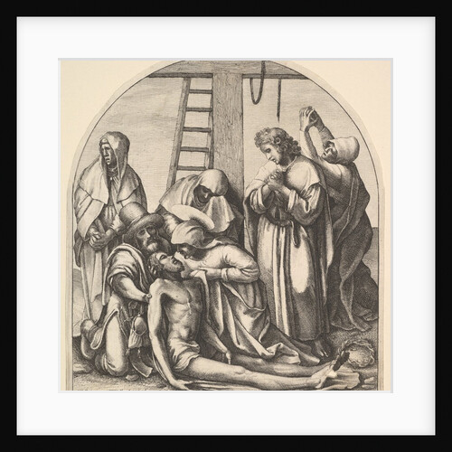 Descent from the cross, after Holbein, 1640 by Wenceslaus Hollar