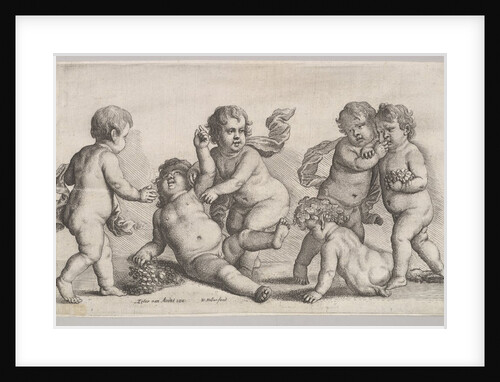 Five boys and a satyr, 1625-77 by Wenceslaus Hollar