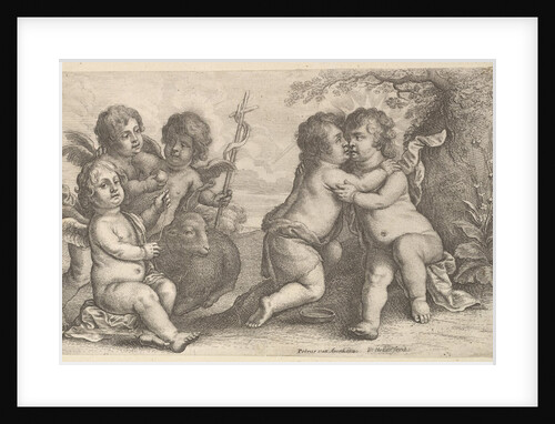 Jesus and St. John embracing, with Cherubs, 1646 by Wenceslaus Hollar