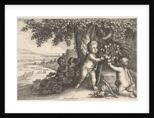 The River God and the Boys, 1625-77 by Wenceslaus Hollar