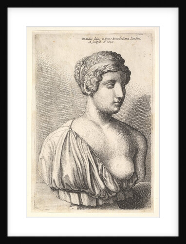 Antique bust of a woman, 1645 by Wenceslaus Hollar