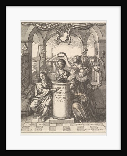 The Royal Society, frontispiece to Thomas Sprat, 'The History of the Royal Society of Lond…, 1667 by Wenceslaus Hollar