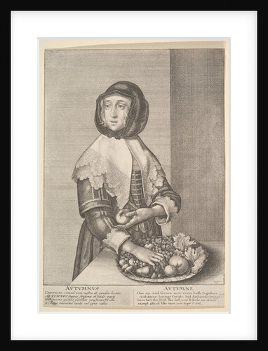 Autumnus - Autumn, 1641 by Wenceslaus Hollar