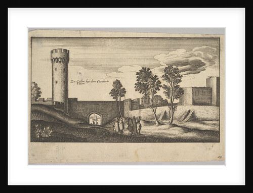 The Kunibert Tower near Cologne, 1625-77 by Wenceslaus Hollar