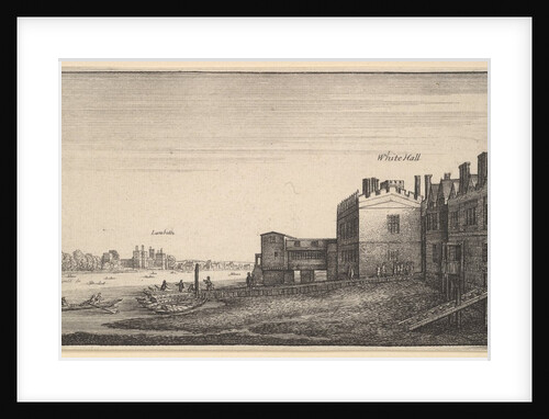 A view of Lambeth Palace from the river at Whitehall Stairs, 1625-77 by Wenceslaus Hollar