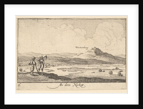 On the Neckar, 1635 by Wenceslaus Hollar
