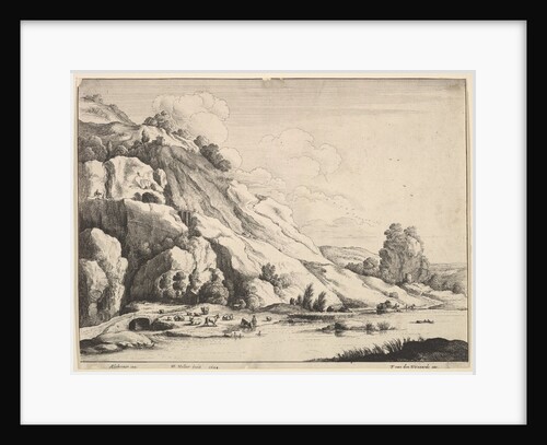 The stone bridge, 1649 by Wenceslaus Hollar