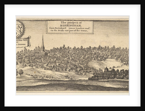 The Prospect of Bermingham, from Ravenshurst on the South-east part…, 1625-77 by Wenceslaus Hollar