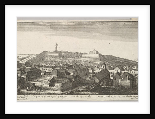 Prospect of the inner part of Tangier, with the upper Castle, from South-East, 1669-73 by Wenceslaus Hollar