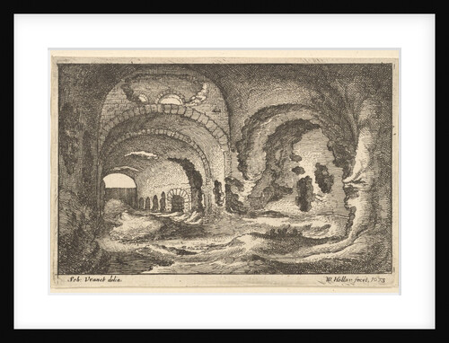 Roman remains at Tivoli, 1673 by Wenceslaus Hollar