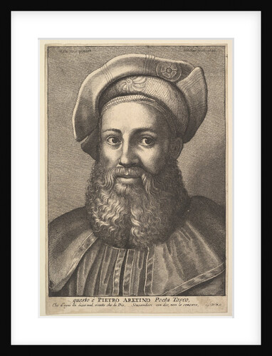 Pietro Aretino, 1647 by Wenceslaus Hollar