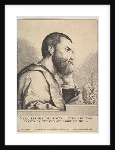 Pietro Aretino, 1649 by Wenceslaus Hollar