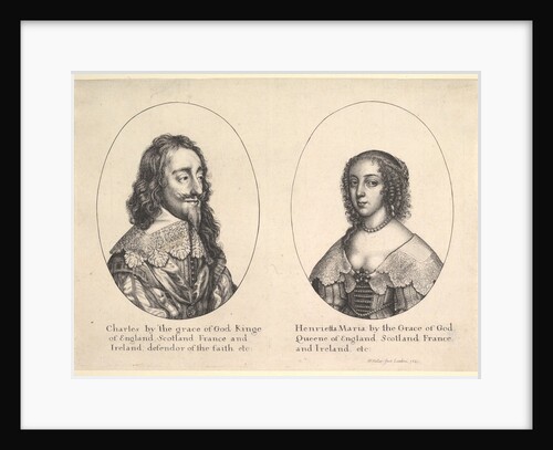 Charles I and Henrietta Maria, 1641 by Wenceslaus Hollar