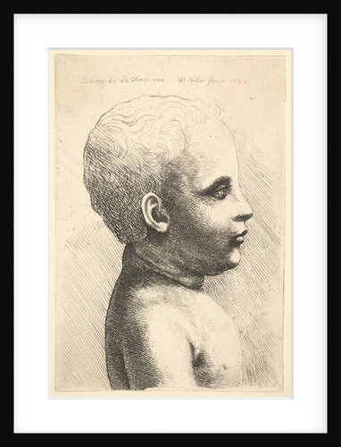 Head and shoulder of a child, in profile to right, 1645 by Wenceslaus Hollar