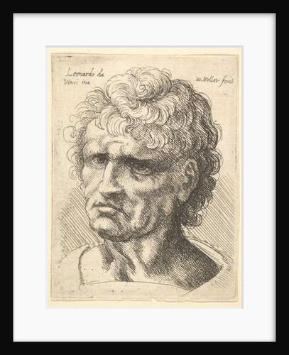 Head of a man with serious expression, 1625-77 by Wenceslaus Hollar