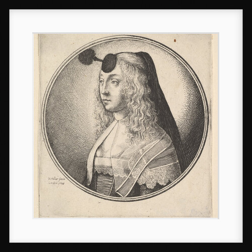 Woman with houpette on forehead turned to left, 1643 by Wenceslaus Hollar
