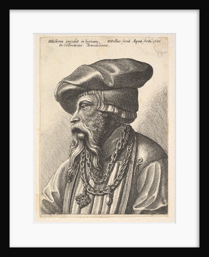 Bearded man with chain necklace, 1647 by Wenceslaus Hollar
