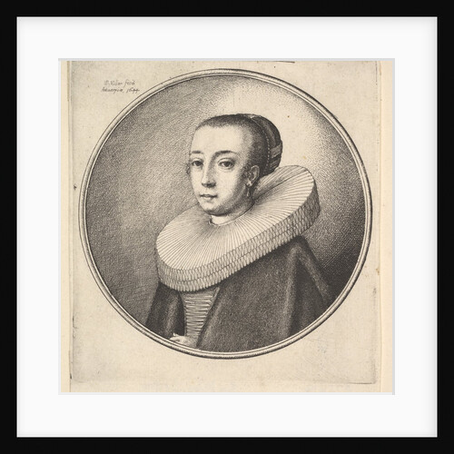 Woman with circular lace ruff, 1644 by Wenceslaus Hollar