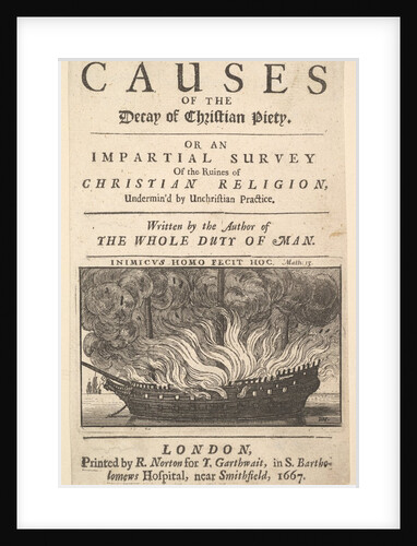Title page: The Causes of the Decay of Christian Piety, 1667 by Wenceslaus Hollar