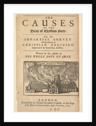 St. Paul's Burning,, 1671 or after by Wenceslaus Hollar