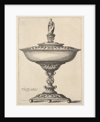 A wide cup with ball feet, 1646 by Wenceslaus Hollar