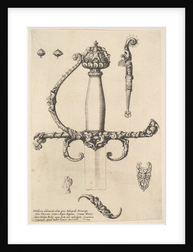 Ornamental sword hilt, 1642 by Wenceslaus Hollar