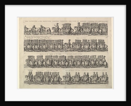 Coronation Procession of Charles II Through London, 1662 by Wenceslaus Hollar