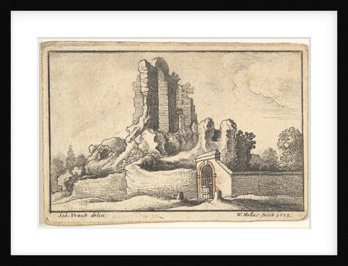 Ruins and a barred gate on the Esquiline Hill in Rome, 1673 by Wenceslaus Hollar