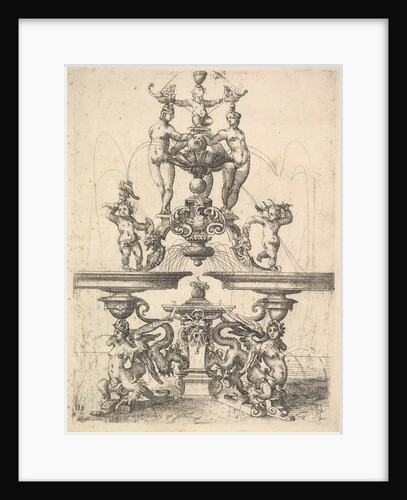 Design for a Fountain, Plate 119 from Dietterlin's Architectura, 1598 by Wendel Dietterlin the Elder