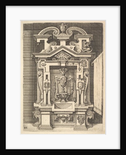 Design for a Lavabo, Plate 85 from Dietterlin's Architectura, 1598 by Wendel Dietterlin the Elder