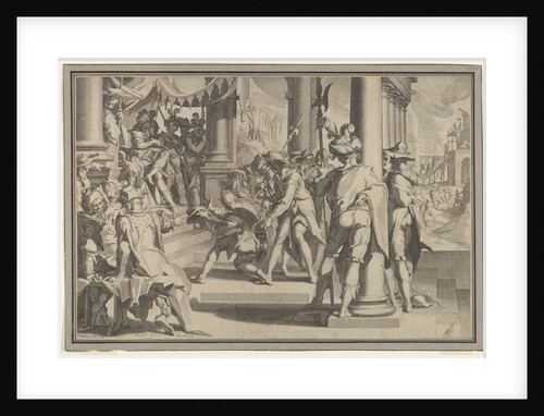 Allegory of Justice with a court scene depicting a man being pardone…, 1605 by Willem van Swanenburg